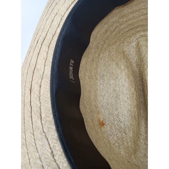 1950s Tanbark Concho Cowboy 6 7/8 Hat Vintage USA Straw Western Hand Blocked - Picture 6 of 6